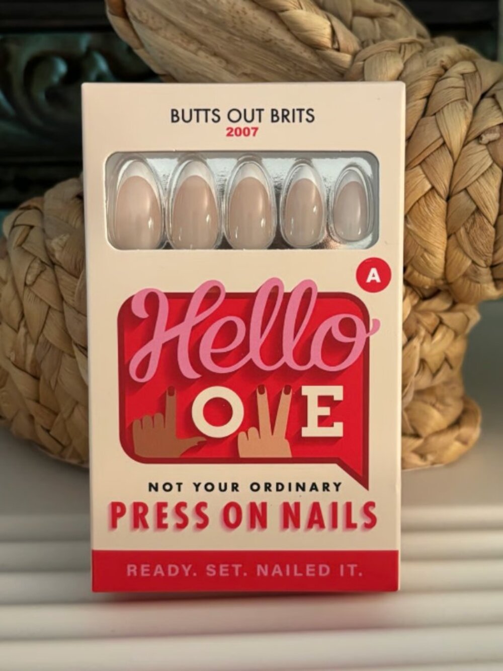 Hello Love Butts Out Brits Press On Nails